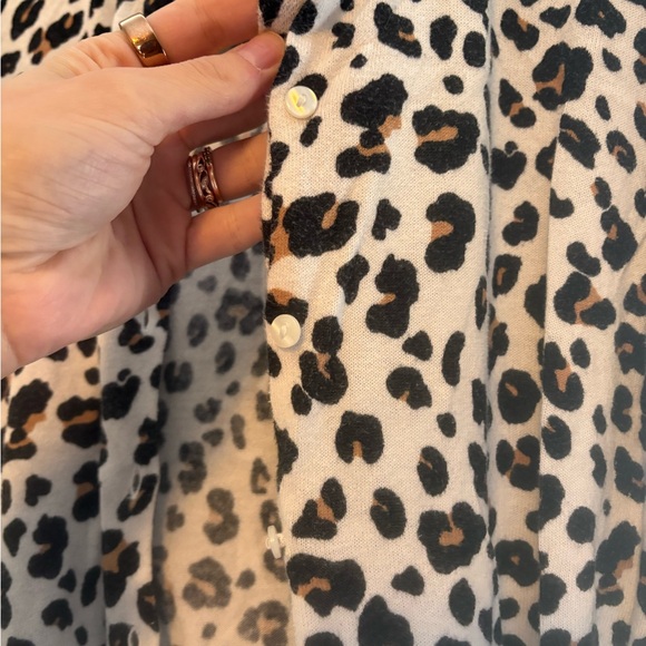 LOFT Leopard Print Knit Top - Picture 2 of 4